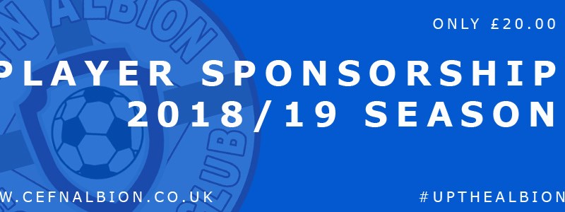2018/19 player sponsorship for £20