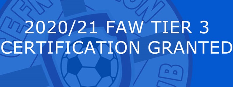 2020/21 FAW Tier 3 Certification Granted