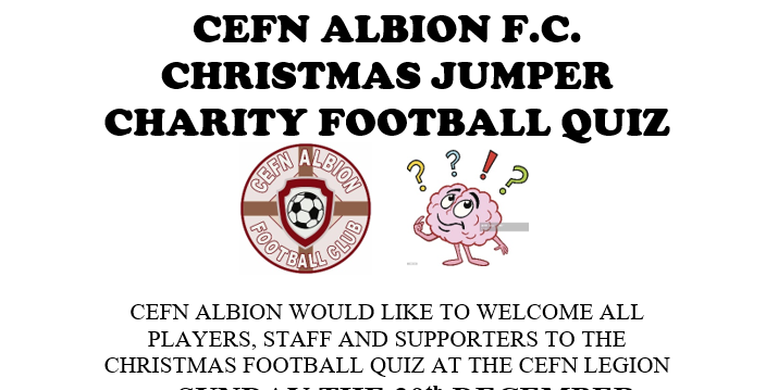 Sophia to Benefit from Cefn Albion Xmas Quiz 2020