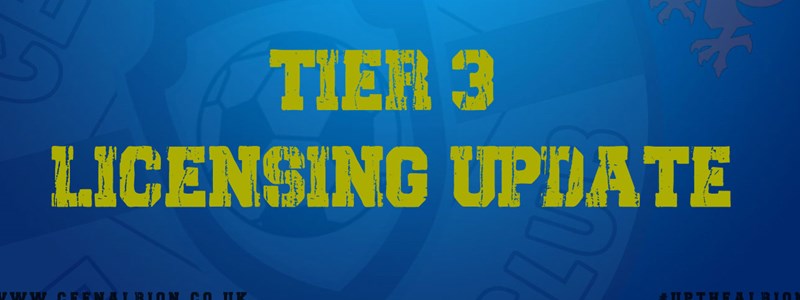 Tier 3 Licensing Update